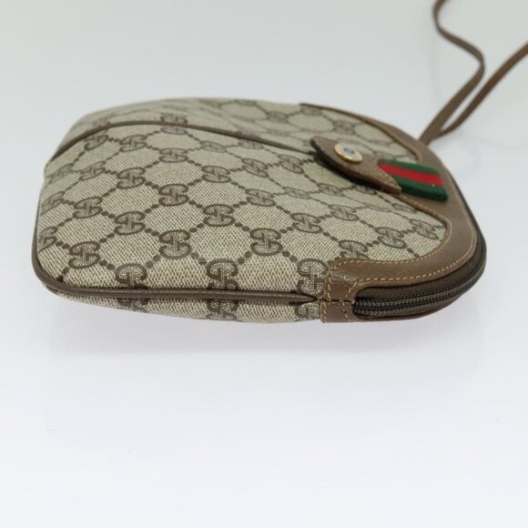 GUCCI GG Supreme Web Sherry Line Shoulder Bag PVC Beige 98 02 047 Auth 125950 - Picture 5 of 16